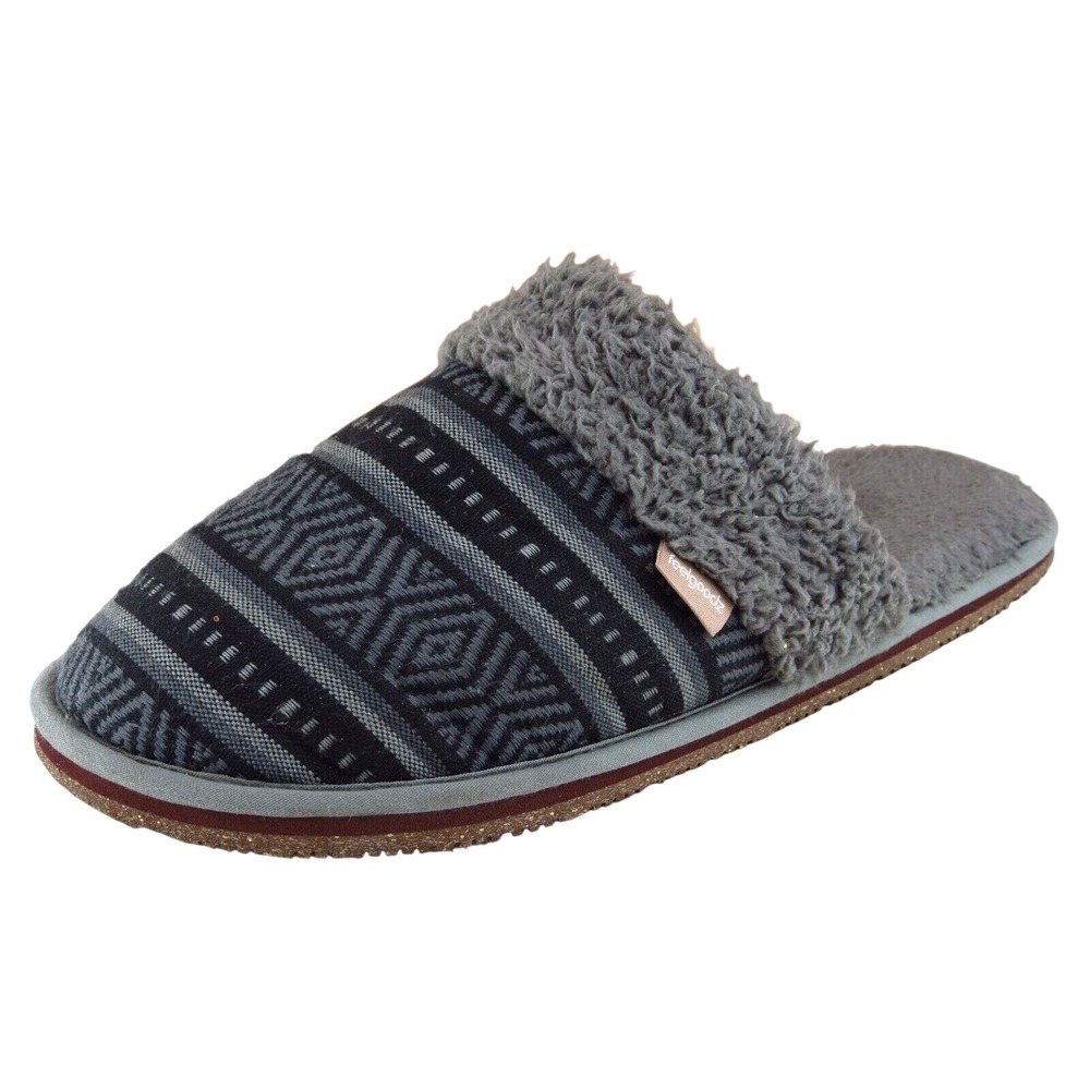 Feelgoodz Size 8 Mule‎ Gray Fabric Men Slip On